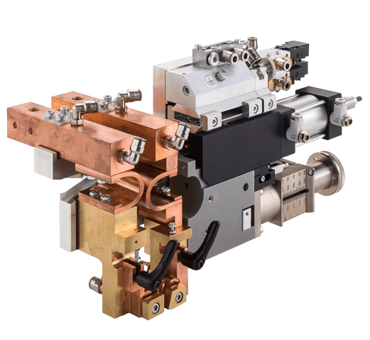 F160-Z Mid Force Pneumatic Weld Head – Opposed Pincer Electrodes